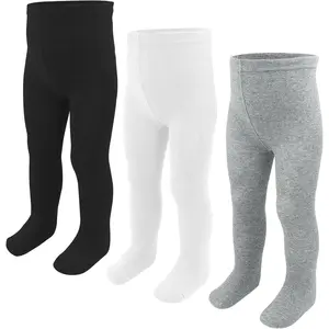 Baby Girls Tights, Leggings Stockings for Newborn Toddler Girls(0-24 Months),3 Pack Infant Knit Cotton Pantyhose