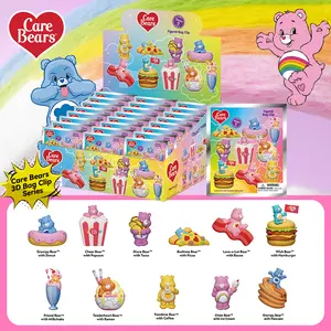 12PC Care Bears Officially Licensed Mystery Box Keyring Cheer Bears Bedtime Bear or Other Characters Random One 3D Figural Bag Clip Cute Cartoon Blind Bag Collectible Keychain for Christmas Halloween New Year Gift