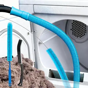 4-in-1 Dryer Vent Cleaner Kit with Dryer Vacuum Hose Attachment, Multi-Lint Remover Brush, Fits Most Vacuums, Efficient Safe Thorough Dryer Lint Cleaning Tools