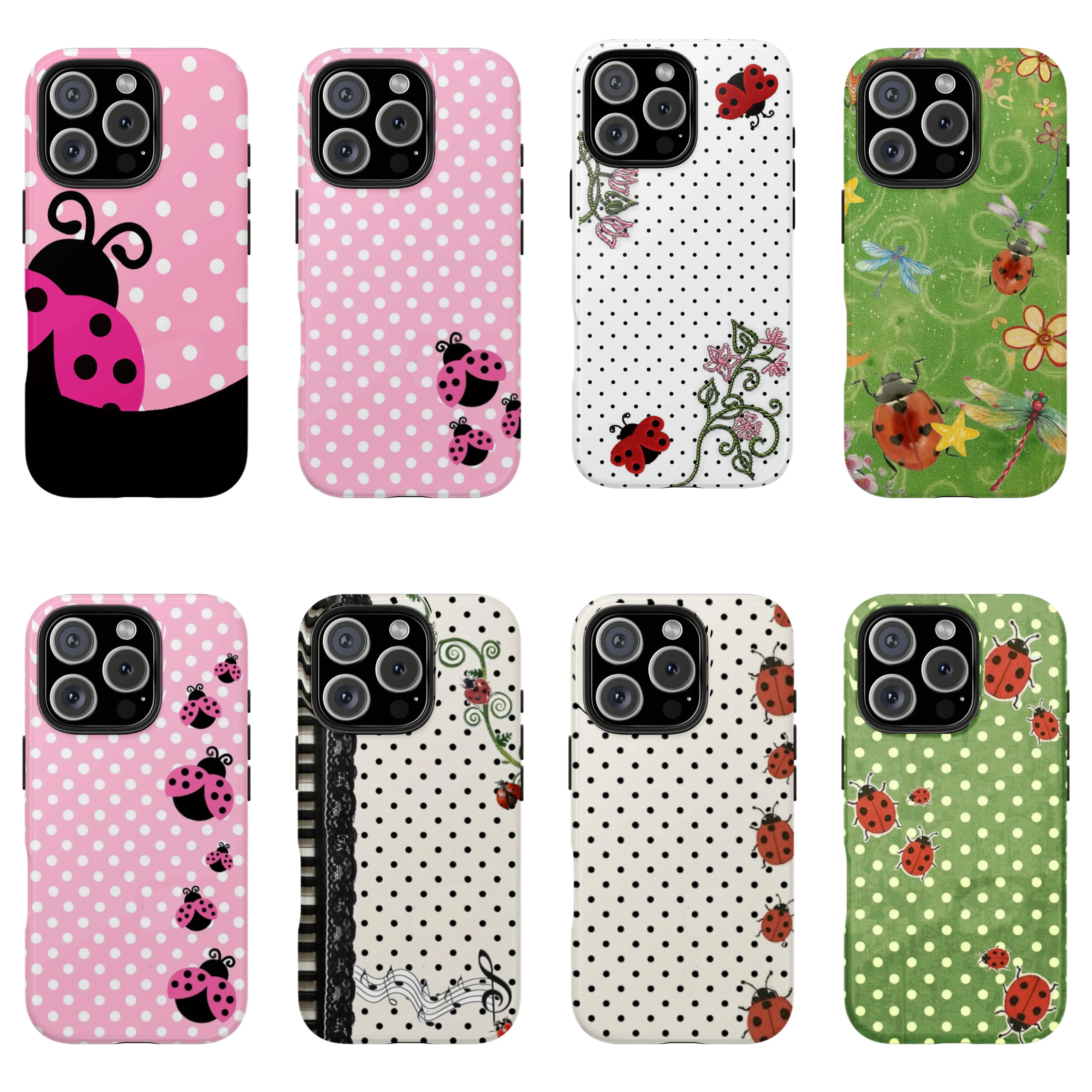 Chic Stripe Ladybug Phone Case, Gorgeous & Stylish Phone Case For Girl iphone 14 promax