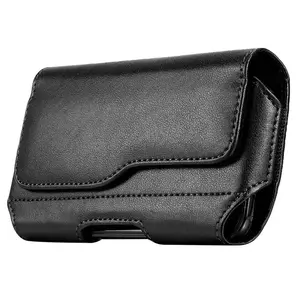 Stylish mobile phone wallet waist bag with multi-functional belt and leather case, featuring belt clip and ring phone holder design. Suitable for travel and hiking, multiple sizes available. Ideal for students.