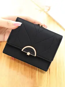 New Women's Wallet Multifunctional Foldable Fashion Print Mini Short Wallet, Fashionable Wallet, Trifold Wallet, Cute Design, Daily Use, Three-Fold Bag, Multiple Card Slots
