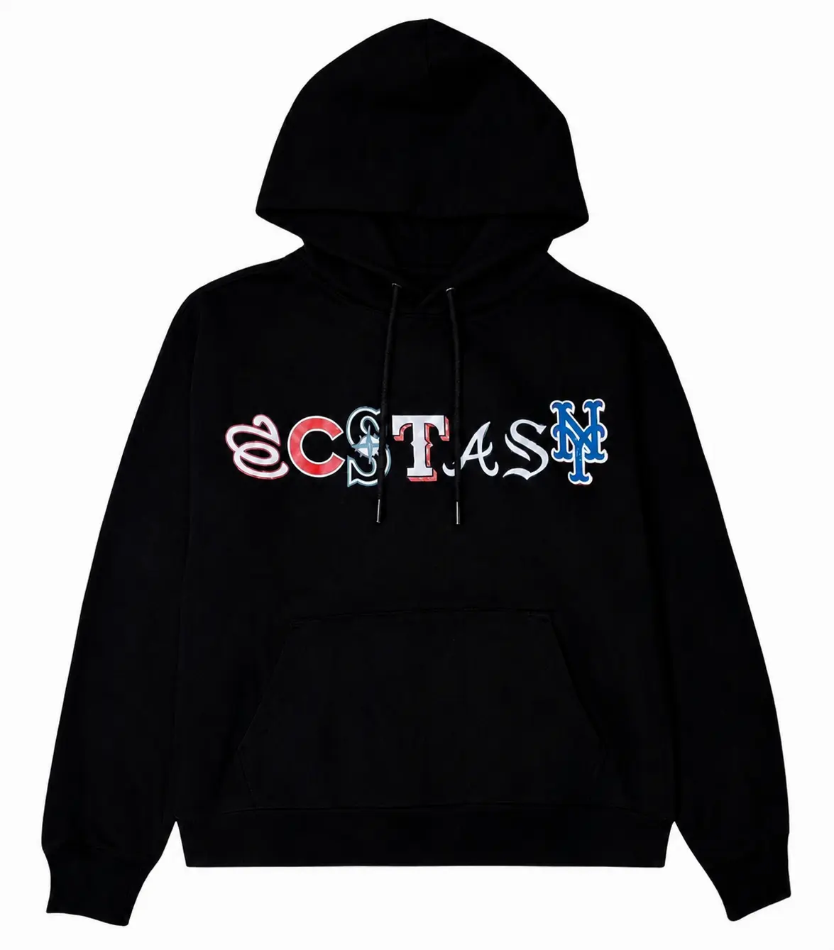 Ecstasy Letter Patch Assa Hoodie Oversized Pullover Sweatshirt Streetwear Graphic Hooded Sweatshirt Unisex Casual Fashion