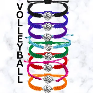 Sportybella Volleyball Adjustable Bracelets- Volleyball Jewelry- Pick Color