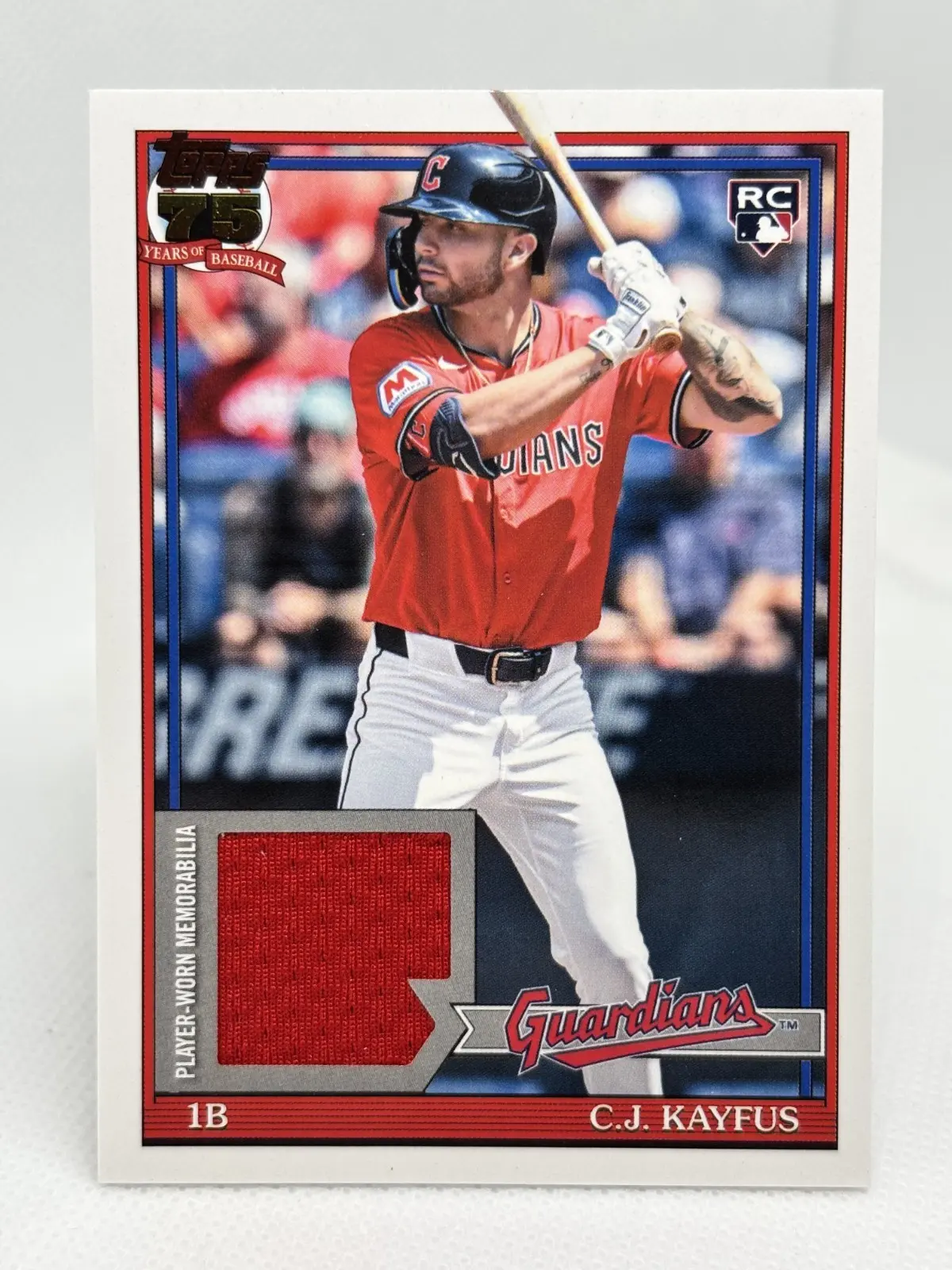 2026 Topps Series 2 CJ Kayfus RC 1991 Relic Card #91R2-CK Guardians