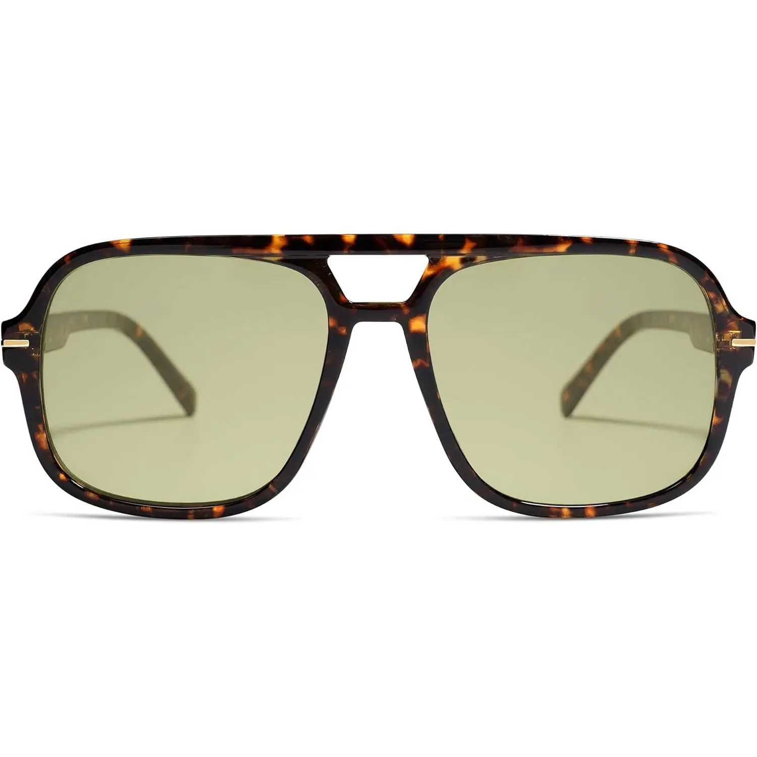 Square Aviator Sunglasses for Women Men, Retro 70s Vintage Oversized Lightweight Durable Frames with HD Anti-Glare Lenses for 99% UV Protection, Aviator Shades, High Quality Sunglasses