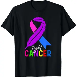 Fight Cancer Ribbon for Cancer Awareness T-Shirt