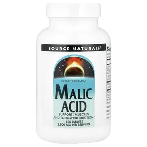 Source Naturals Malic Acid, 120 Tablets