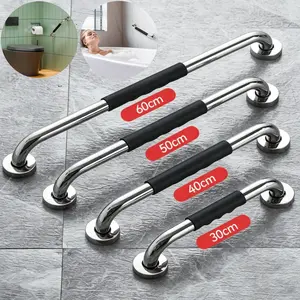 Anti-Slip Stainless Steel Grab Bar, Heavy Duty Safety Shower Wall Non-Slip Silicone Handle for Elderly Disabled Pregnant Woman Home Bathroom Toilet Bathtub Support