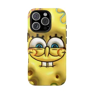 Copy of Cute Big Face Fun SpongeBob Tough Phone Cases for Kids, Cartoon Phone Covers, Gift for Kids, Holiday Accessories, Durable Phone Protection for IPhone 16 15 14 13 12 11 Pro Max