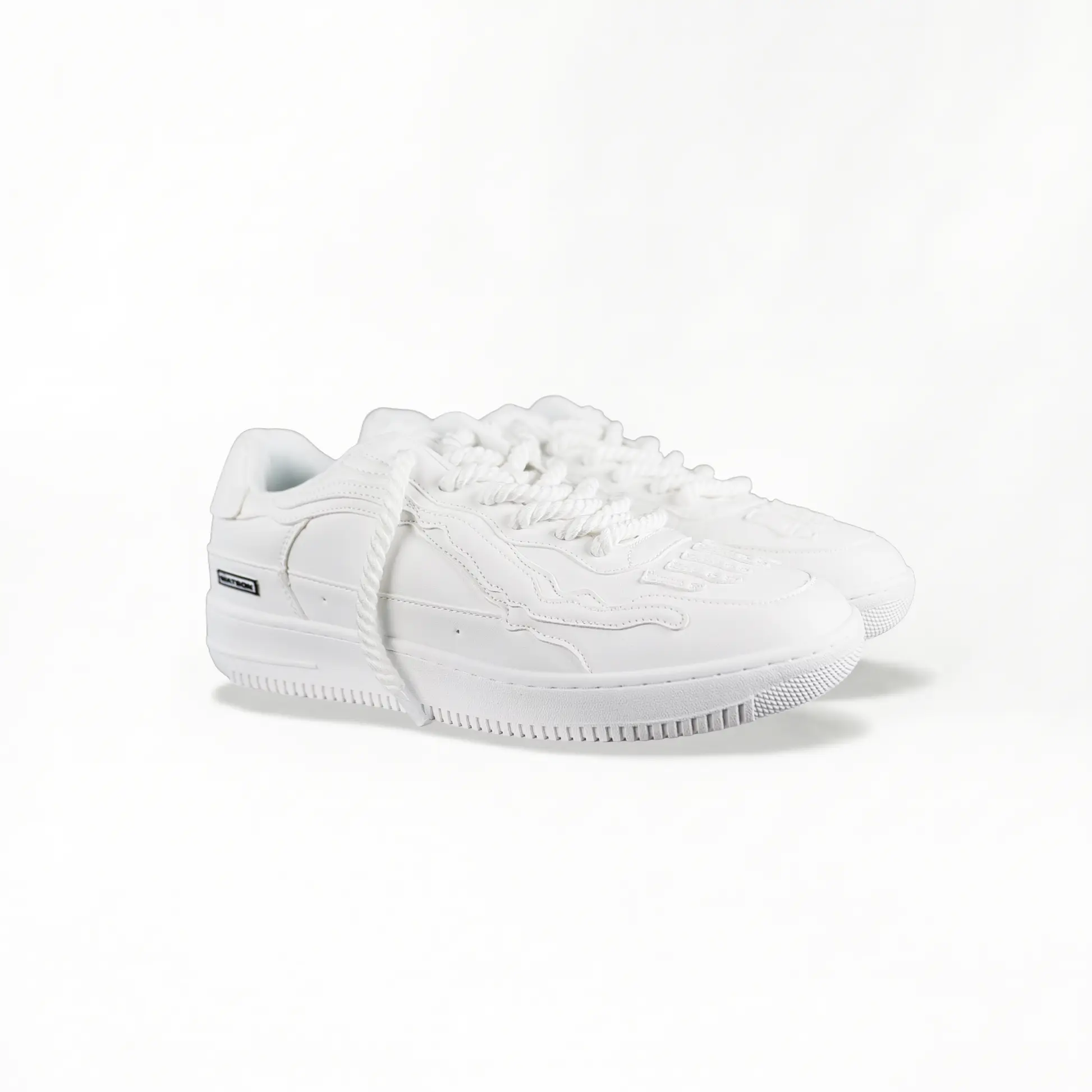 WATSON BONES Athletic Casual Sneakers, White Out Sports Footwear