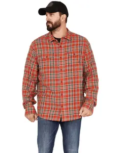 Brothers And Sons Men's Men'S Plaid Long Sleeve Button-Down Western Flannel - Basho22w56-Red