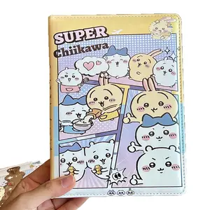 Chiikawa A5 leather notebook, color page planner, high aesthetic notepad, cute notepad. Planner