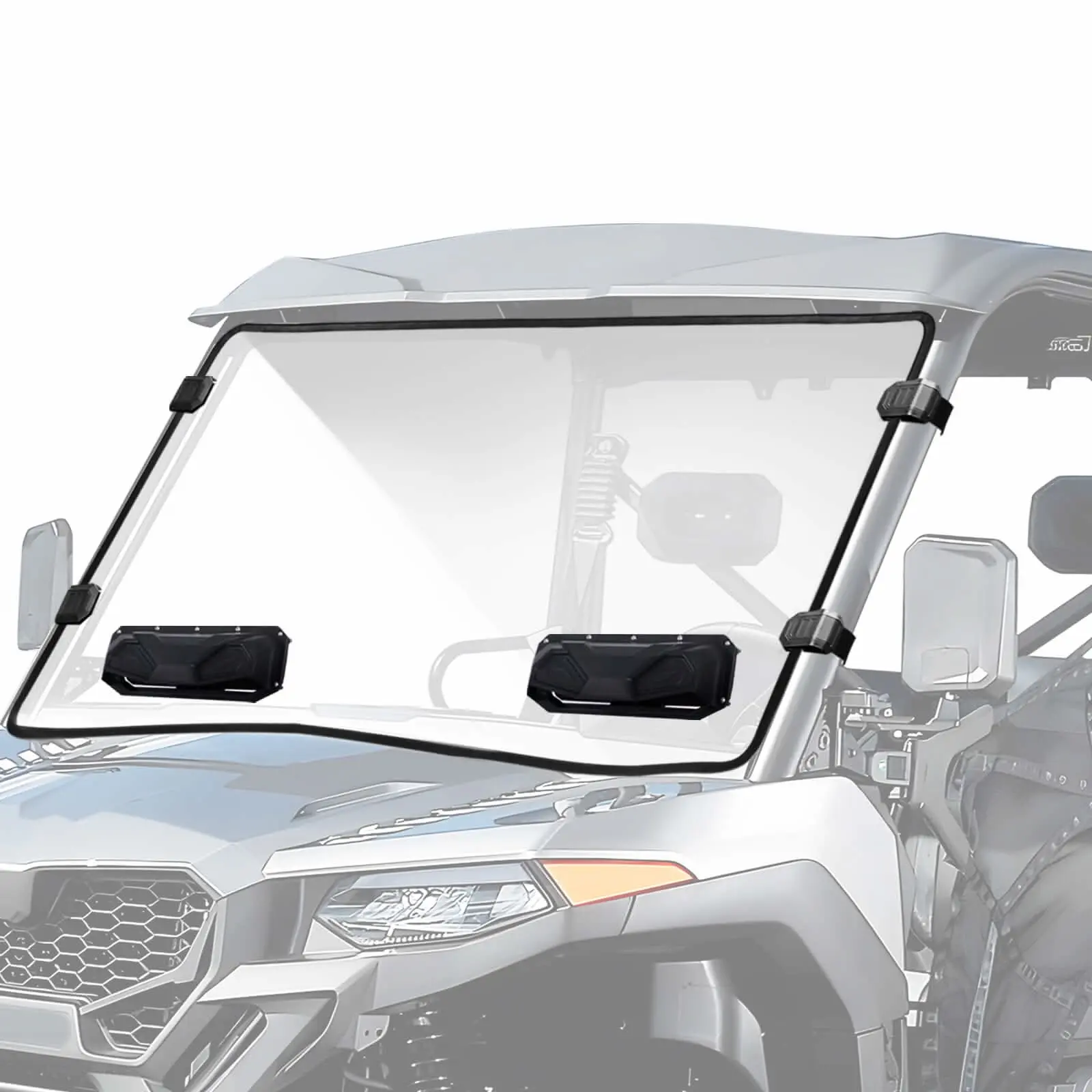 StarknightMT UForce 600 Front Windshield Vented Scratch Resistant Window Compatible with CFMOTO UFORCE 600 2021-2026/ 800XL 2025 2026 Clear UTV Full Windshield PC