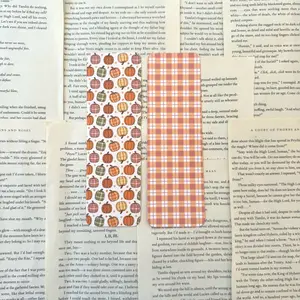 fall bookmark set | pumpkin bookmark | plaid bookmark | book club gift | handmade | bookish | bookmark set | aesthetic