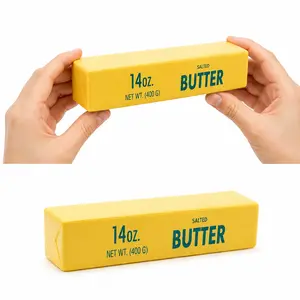 Extra-Large Butter Squishy - ASMR Fidget Sensory Toy for Stress Relief & Anxiety | Scented Stick Desk Decor for Kids Teens Adults | Perfect for Office Home School, Christmas Birthday Valentine Gifts