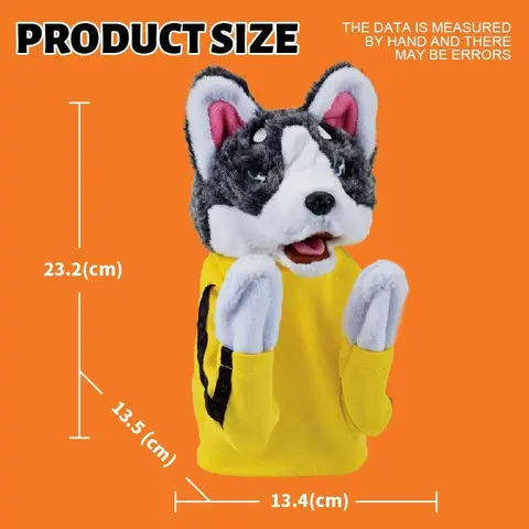 Plush Boxing Dog Hand Puppet Kids Toy - Easy to Use, Manipulative, Versatile Storytelling Accessory with Entertainment Value, Ideal Gift for Dog Lovers