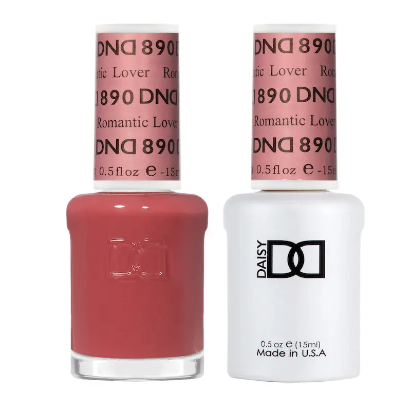 DND Gel & Lacquer #890 Romantic Lover Duo Set - UV Manicure Kit, Gel & Regular Nail Polish, 0.5 fl oz Each, Cosmetic, Bottle, Youth, Dual Set