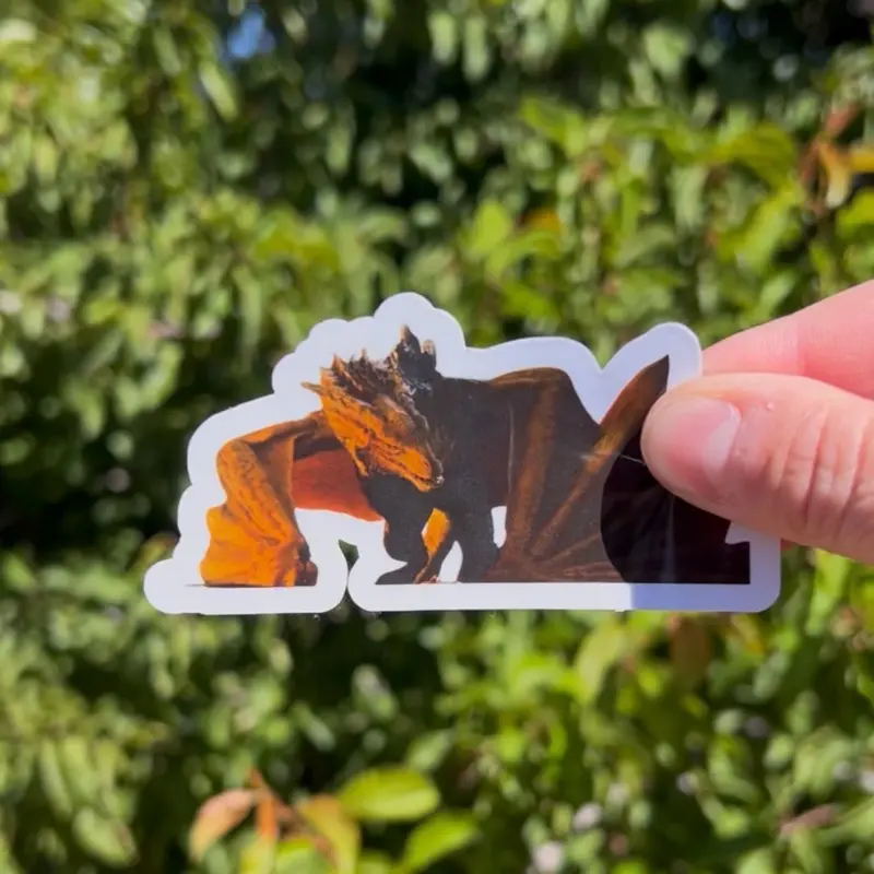 House of the Dragon Syrax and Queen Rhaenyra Waterproof UV-resistant Handmade Sticker