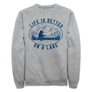 Men's Lost Gods Bear Canoe on Lake Sweatshirt