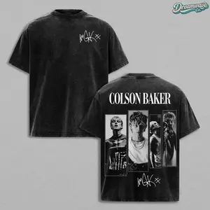 Colson Baker MGK Shirt – Vintage Washed Oversized Graphic T Shirt, Machine Gun Kelly Music Streetwear Tee, 2-Sided Print Rap Punk Aesthetic, Soft Cotton Casual Unisex Top, Men Women Wear, Gift for Music Fans JN0