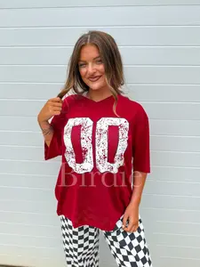BIRDIE Athletic Oversized Jersey in Red