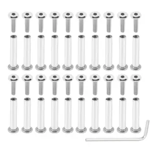 20 Pack M4 x 16mm 304 Stainless Steel Binding Screw Kits with Hex Wrench, Binding Post Bolts Fastener for DIY Leather, Photo Albums, Scrapbook, Belt Buckle