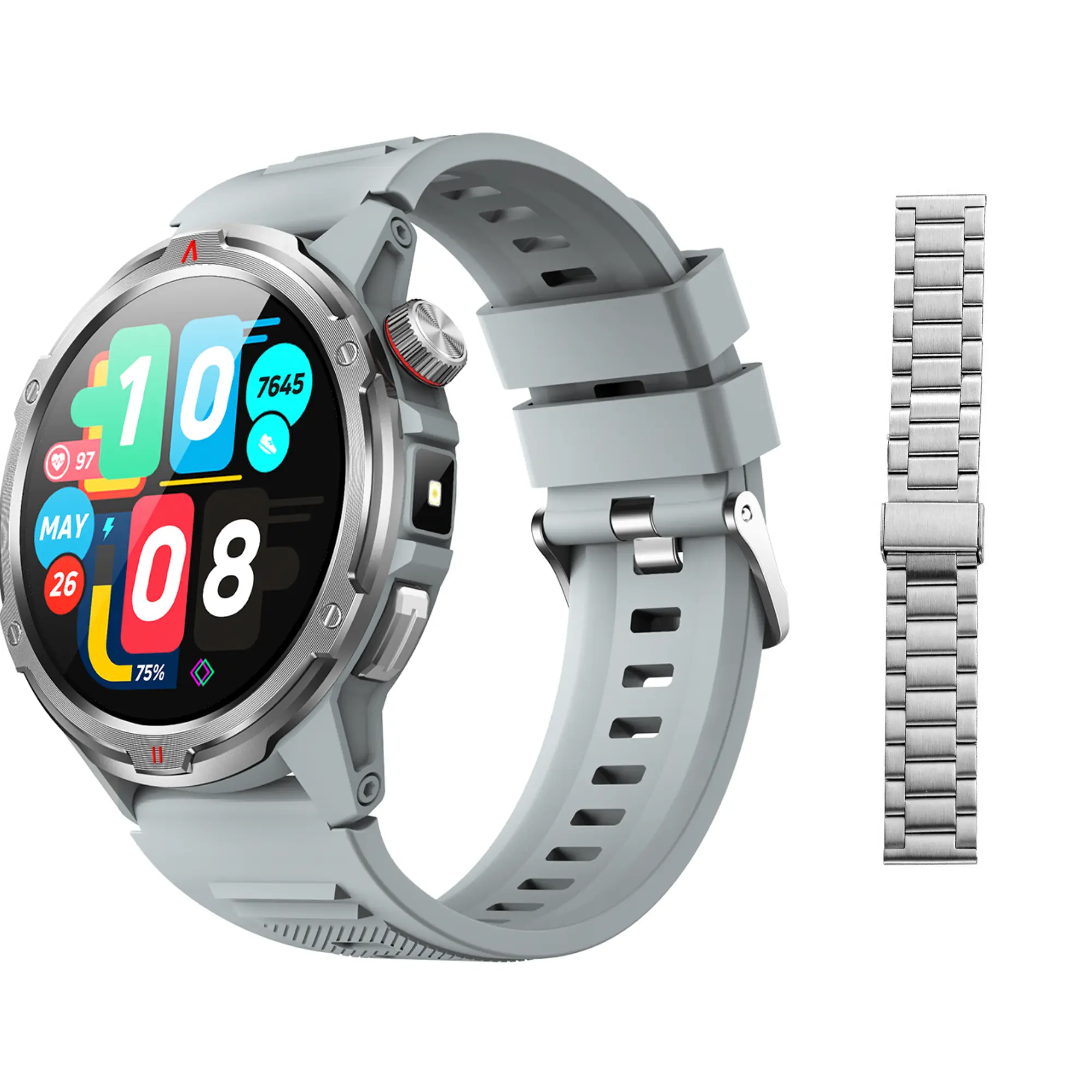 Silver: silicon strap+metal strap