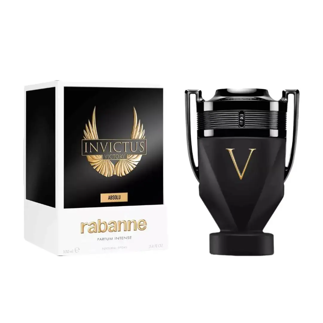 Paco Rabanne Invictus Victory Absolu Parfum Intense For Men 3.4 oz | Men's Woody Amber Fragrance with Black Pepper, Amber & Sandalwood