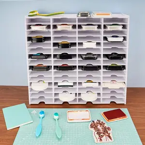 Stamp Storage Rack Magnetic Tape Organizer PVC Desktop Holder Stamp Platform Storage Rack, Durable & Convenient Design