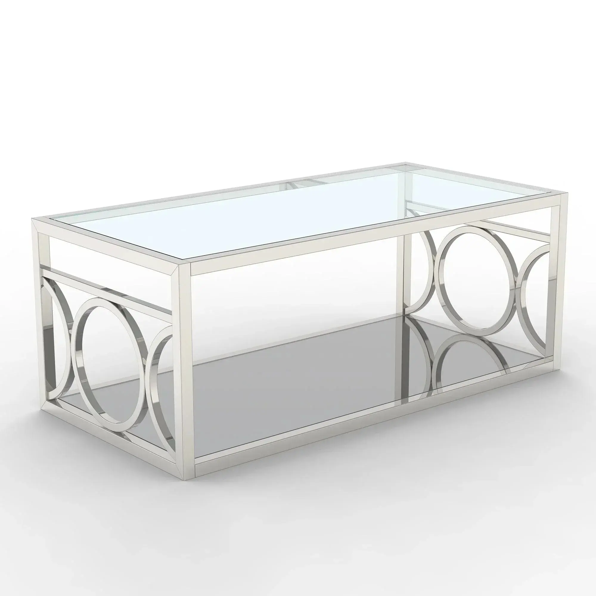47" Contemporary Coffee Table in Chrome Coffee Table