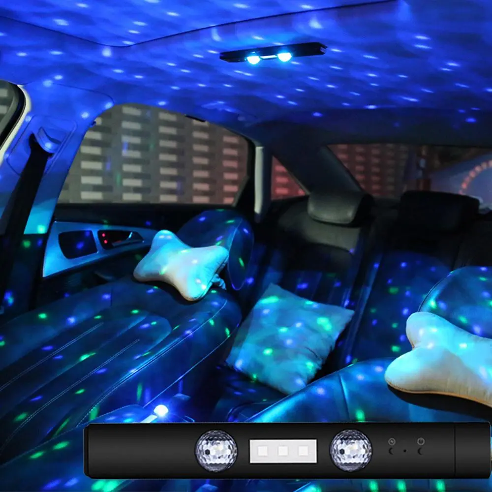LED Lights for Car, Car Accessories, Wireless USB Rechargeable RGB Ambient Lighting for Car Decor, Car Products, Car Interior Decorative LED Light with Remote Control, Creative Music Rhythm Light for Car, Car Gadgets, Decorative Lamp