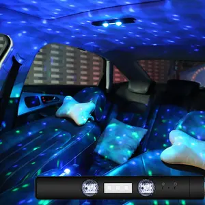 LED Lights for Car, Car Accessories, Wireless USB Rechargeable RGB Ambient Lighting for Car Decor, Car Products, Car Interior Decorative LED Light with Remote Control, Creative Music Rhythm Light for Car, Car Gadgets, Decorative Lamp