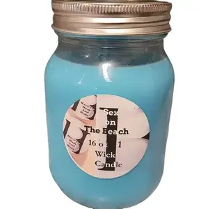 Sex on the Beach Scented Candle 16 oz 1 Wick Decor Freshener Jar Candle