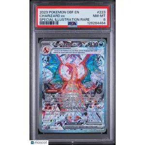 Charizard EX #223 2023 Pokemon Obf EN-Obsidian Flames PSA 8