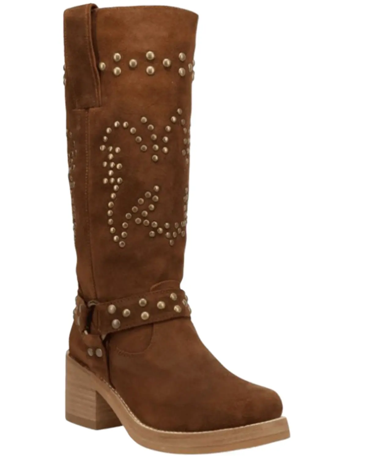 Dingo Women's Women'S Troubadour Studded Tall Fashion Boot Round Toe - Di2291-Brn Dingo Women's Women'S Troubadour Studded Tall Fashion Boot Round Toe - Di2291-Brn