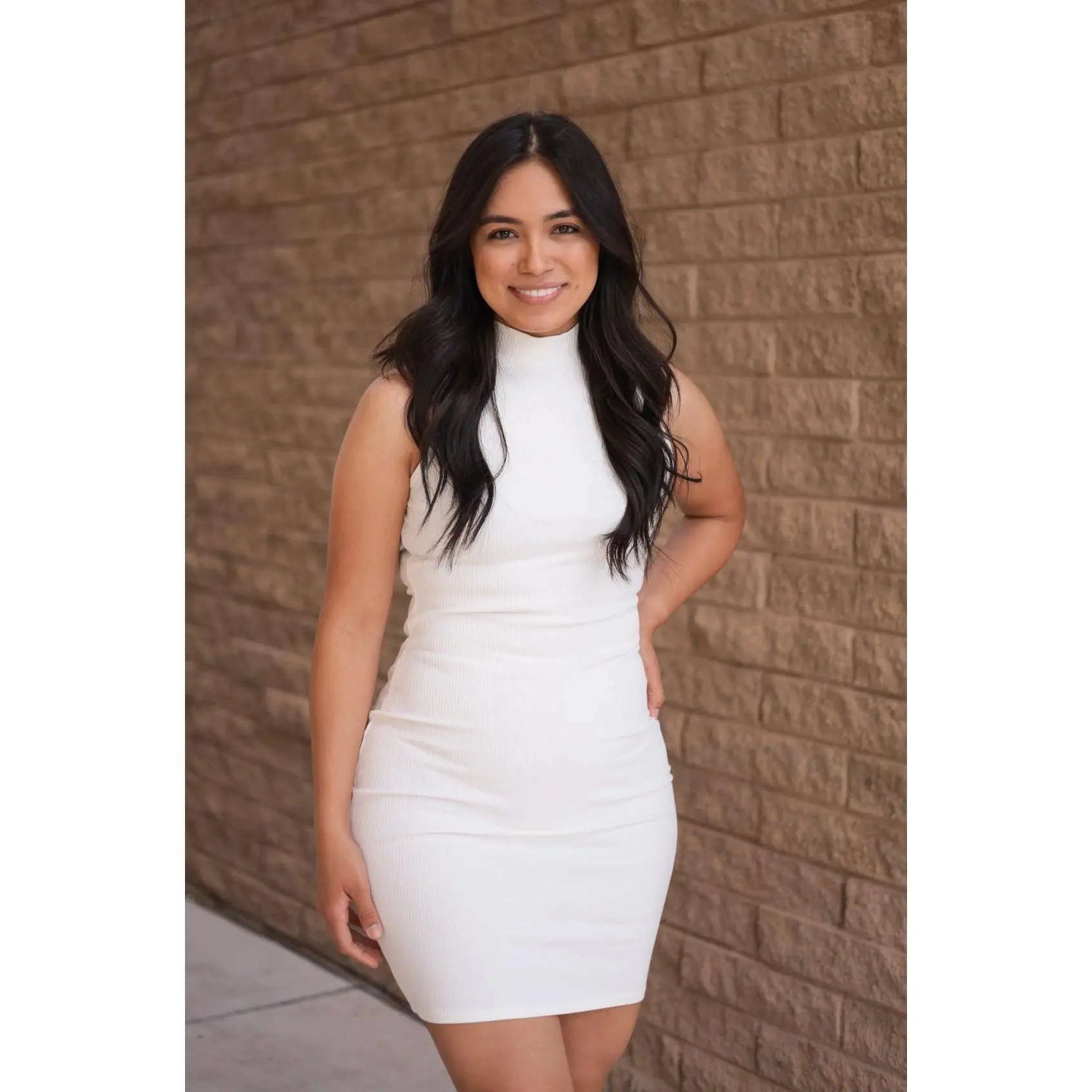 White - Falling For You Dress