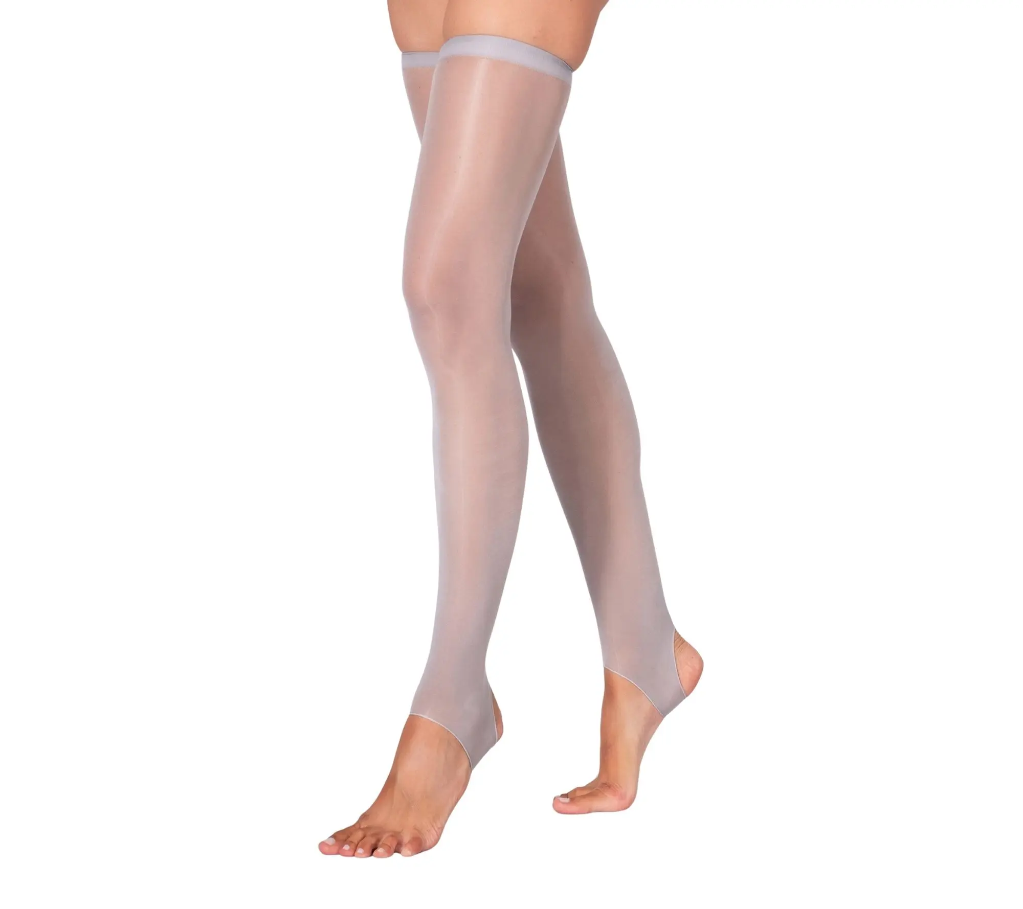 LECHERY Lustrous Silky Shiny Stirrup Stockings Thigh Highs