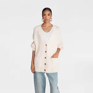 KBB by KAHLANA Women's 'The Letterman Cardigan' - Pink M