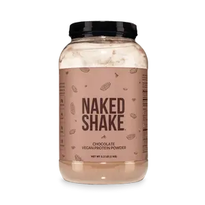 Naked Chocolate Vegan Protein Shake - 30 Servings, 20g Protein, 3g Sugar, Natural Plant-Based, Lean Muscle Booster, Essential Amino Energy Beverage
