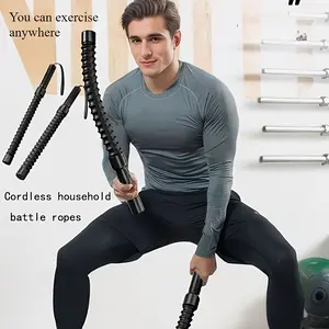 Portable Weighted Battle Rope - Home Gym Equipment with Detachable Weights for Home Gym, Martial Arts, Boxing Training - Space-Saving Design, Core & Upper Body Workout - Must-Have for Fitness Enthusiasts