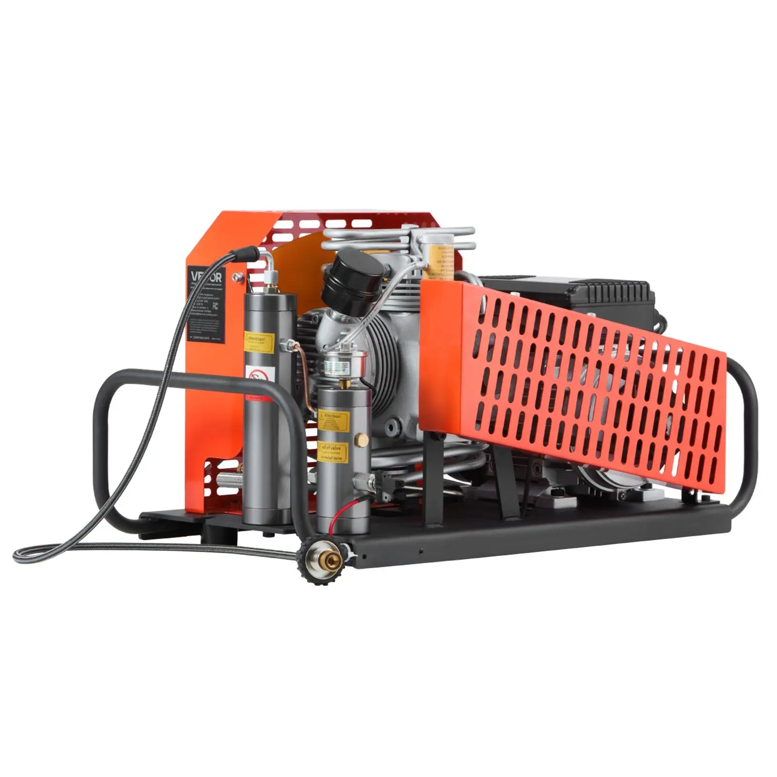 【DealsForYouDays】VEVOR PCP Air Compressor, 4500PSI/30Mpa Diving Scuba Tank Air Compressor, 60 L/min Four-Cylinder Auto Stop PCP Rifle Compressor Pump with Fan Cooling System for Scuba Tanks, Paintball, Firefighting