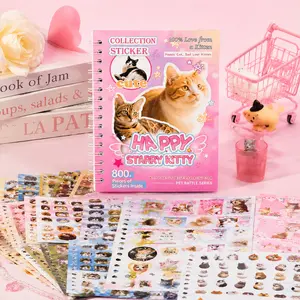30 Sheets Cute Pet Sticker Book, Art Stickers, Animal-Themed Aesthetic Stickers for Journals, Scrapbooking, Water Bottles & DIY Crafts, Kawaii Decorative Sticker Pack for Teens & Girls,Graduation gifts-summervibes