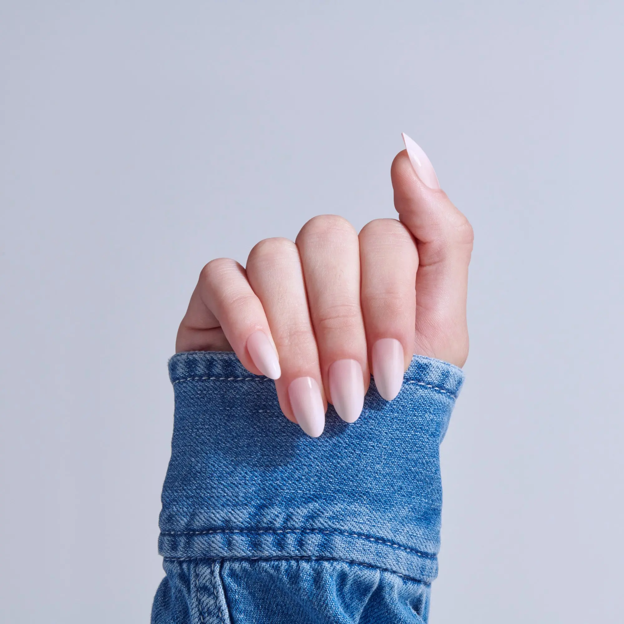 Kiss Core Color Press On Fake Glue Nails - Dulcet | Solid, Pink, Medium, Almond