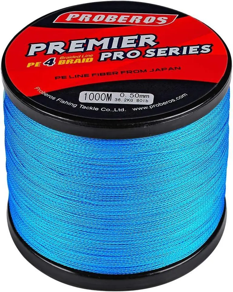 Braided Fishing Line 4 Strands Stronger Multifilament PE Braid Wire for Saltwater 6LB-100LB 110yards 328yards 547yards Super Strong Superline