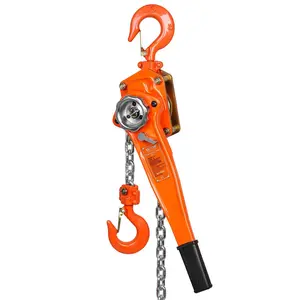 VEVOR Manual Lever Chain Hoist, 1-1/2 Ton 3300 lbs Capacity 20 FT Come Along, G80 Galvanized Carbon Steel with Weston Double-Pawl Brake,Auto Chain Leading & 360° Rotation Hook, for Garage Factory Dock