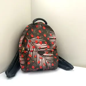 Pre-owned Louis Vuitton Coated Canvas Backpacks Palm Springs PM Jungle Dots Monogram CPU0507