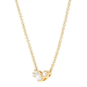 10K Yellow Gold Trio Diamond-Set Necklace