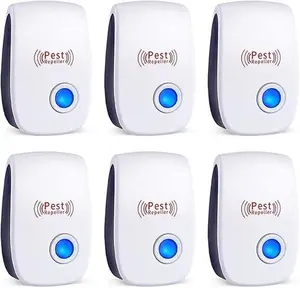 Ultrasonic Pest Control Repeller - 6 Packs Electronic Pest Repellent for Indoor Use, Roaches, Spider Ants, Bug, Mosquito & Mouse Repellent