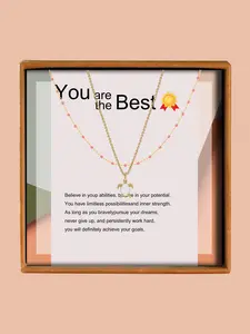 Turtle Beaded Pendant Necklace & Gift Box Set, Elegant Rhinestone Decor Necklace for Women for Party, Daily Decor, Trendy All-match & Exquisite Jewelry for Birthday Gift